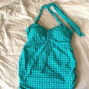 Green Maternity Swim Top Beach Bump
